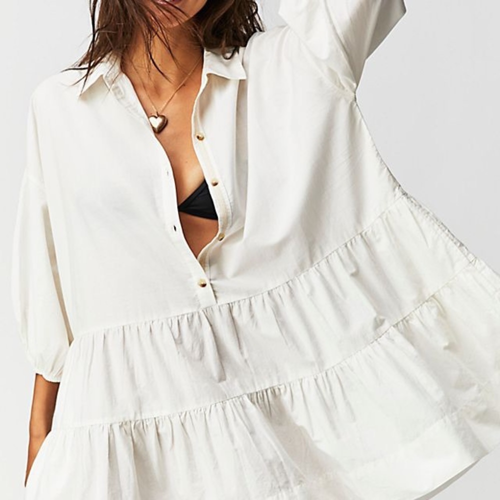 Free People White Summer Mini Dress Size 0